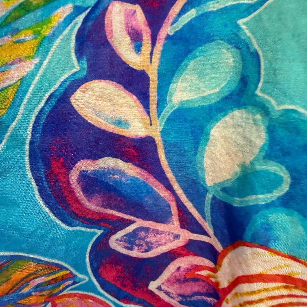 Johnny Was Multicolor Floral Swim Coverup - Picture 8 of 12